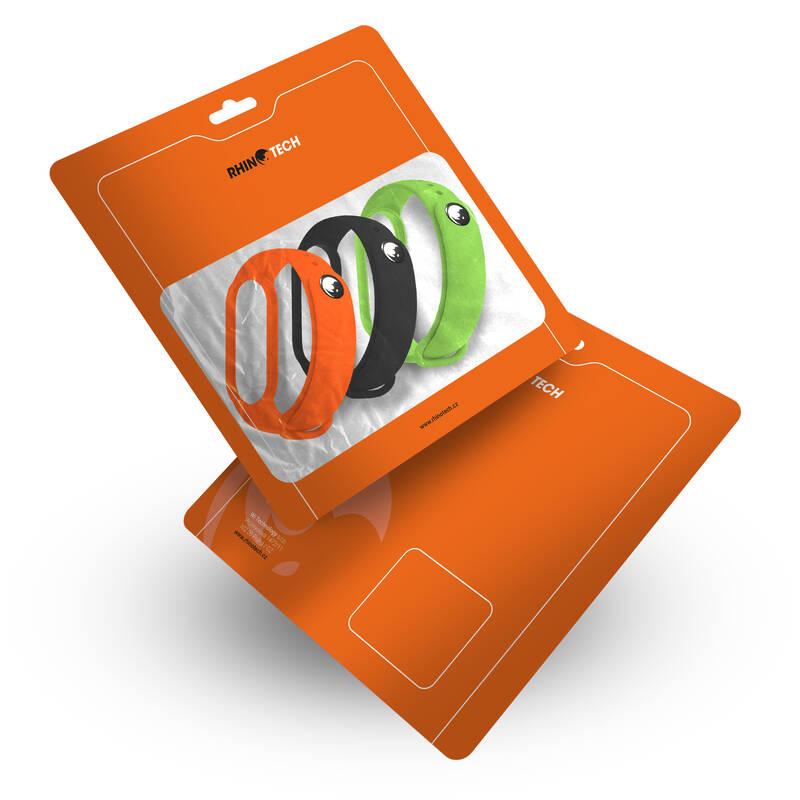 Řemínek RhinoTech na Xiaomi Mi Band 3 4 černý zelený oranžový