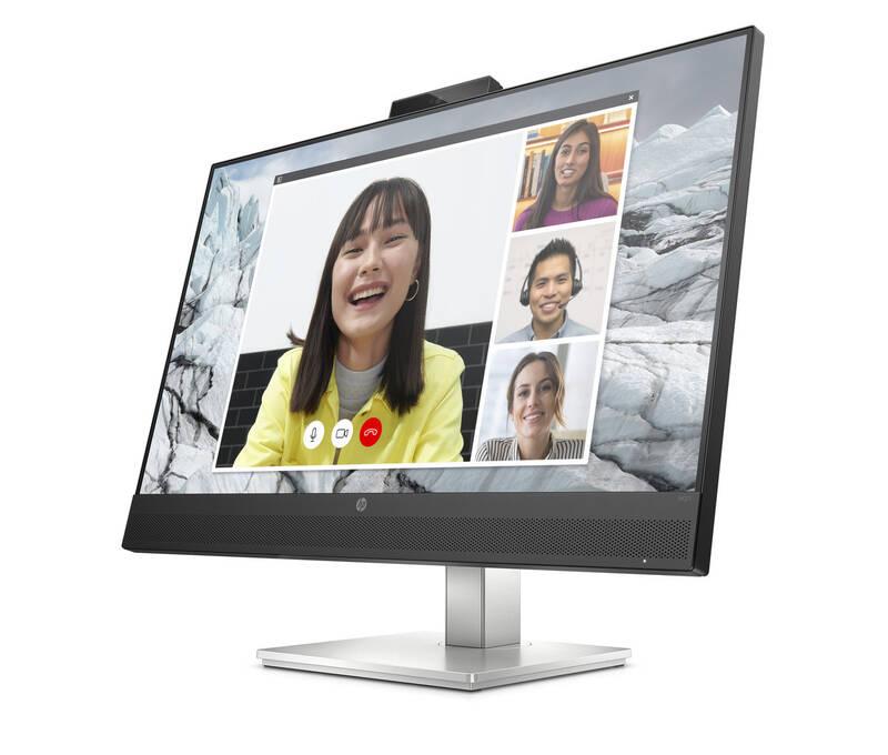 Monitor HP M27 Webcam stříbrný, Monitor, HP, M27, Webcam, stříbrný
