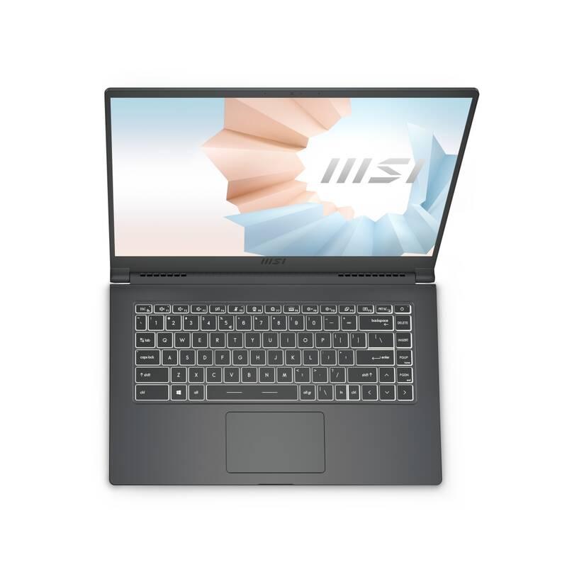 Notebook MSI Modern 15 A11MU-881CZ šedý, Notebook, MSI, Modern, 15, A11MU-881CZ, šedý