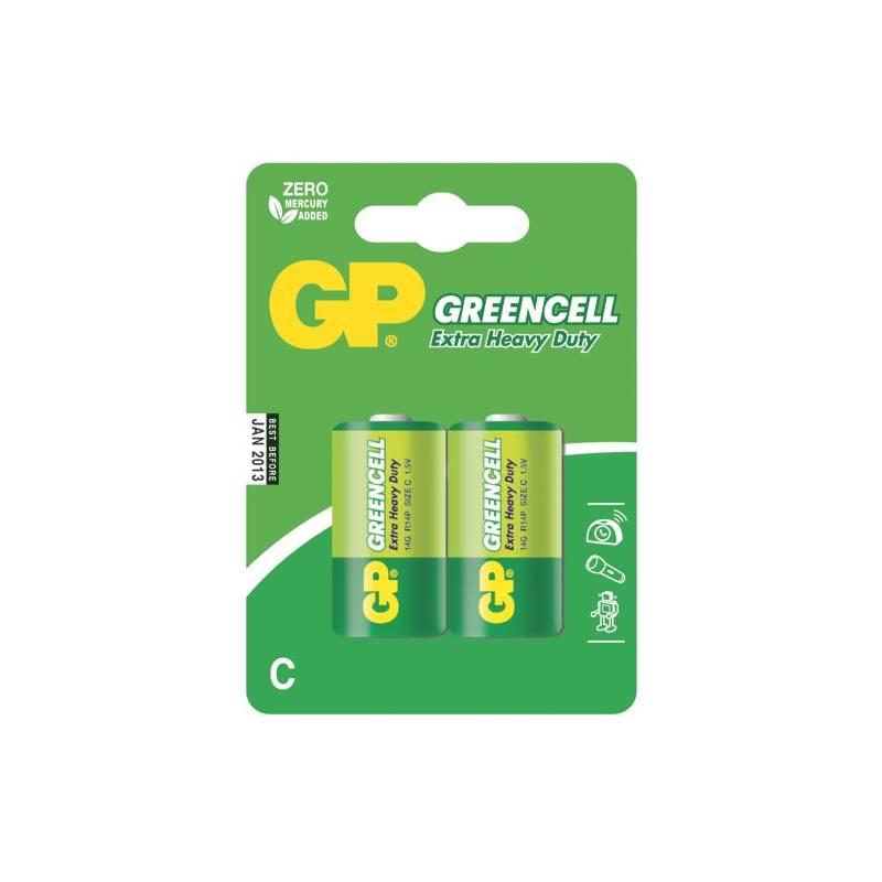Baterie zinkochloridová GP Greencell C, R14, blistr 2ks, Baterie, zinkochloridová, GP, Greencell, C, R14, blistr, 2ks