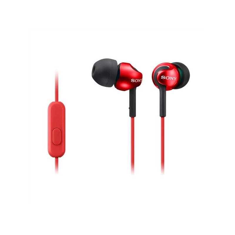 Sluchátka Sony MDR-EX110AP červená, Sluchátka, Sony, MDR-EX110AP, červená