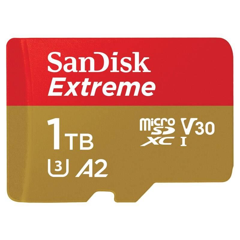 Paměťová karta SanDisk Micro SDXC Extreme 1TB UHS-I U3 adapter, Paměťová, karta, SanDisk, Micro, SDXC, Extreme, 1TB, UHS-I, U3, adapter