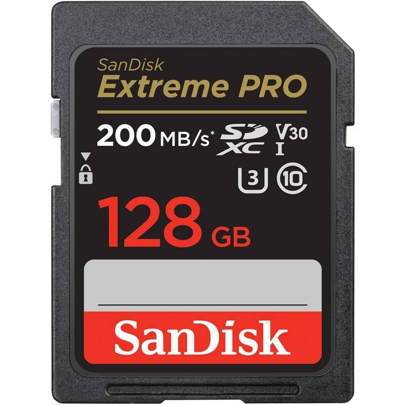 Paměťová karta SanDisk SDXC Extreme Pro 128GB UHS-I U3, Paměťová, karta, SanDisk, SDXC, Extreme, Pro, 128GB, UHS-I, U3