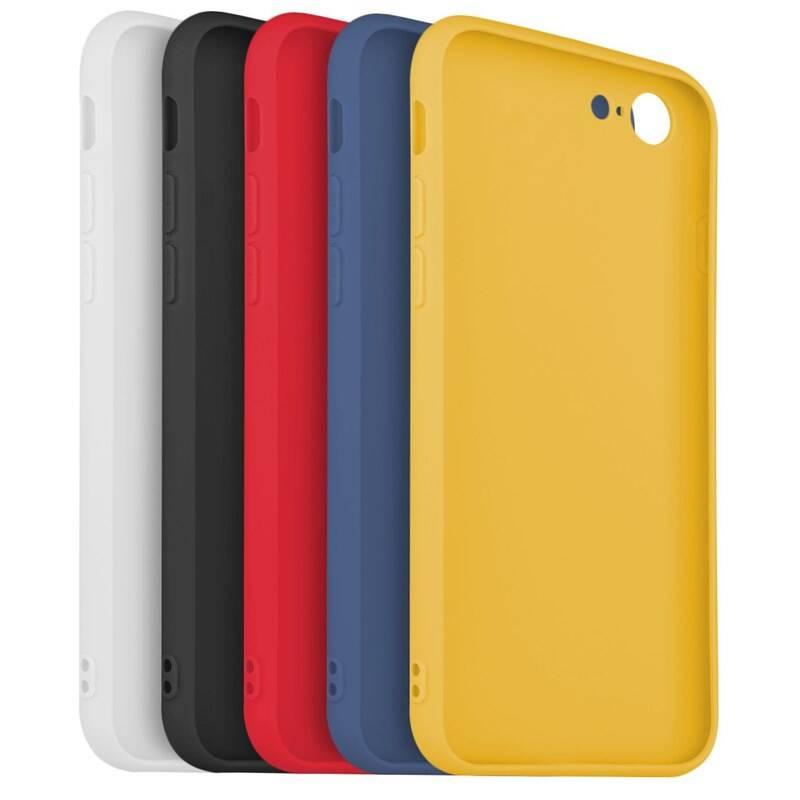 Set krytů na mobil FIXED Story na Apple iPhone 7 8 SE černý bílý červený modrý žlutý