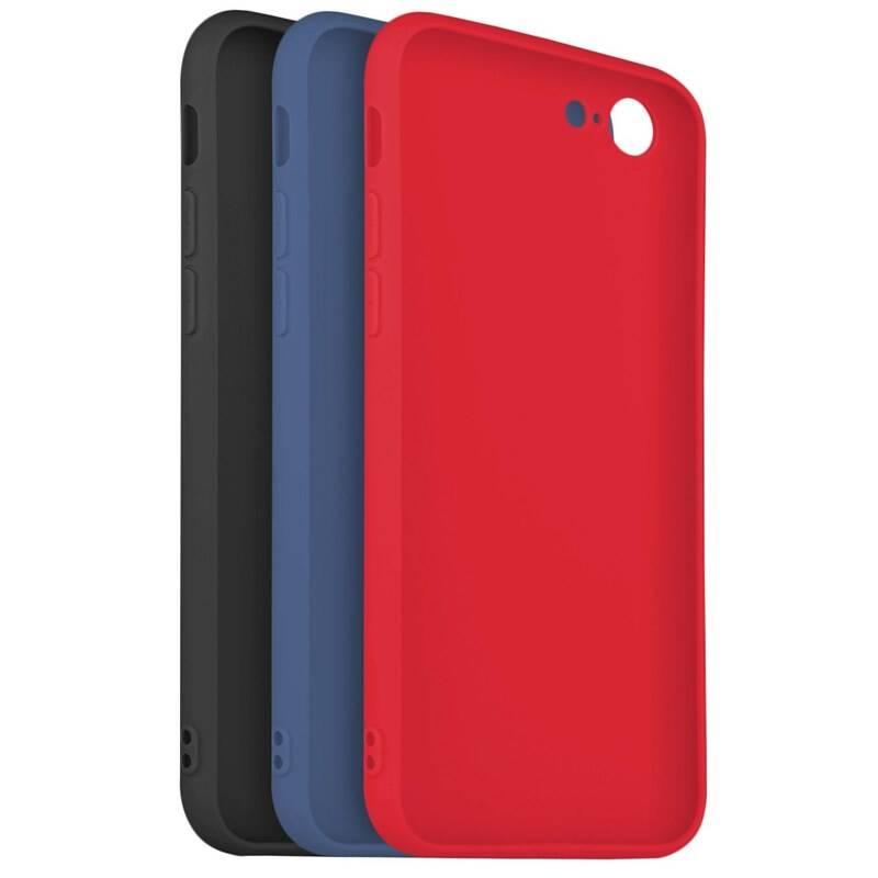 Set krytů na mobil FIXED Story na Apple iPhone 7 8 SE černý červený modrý