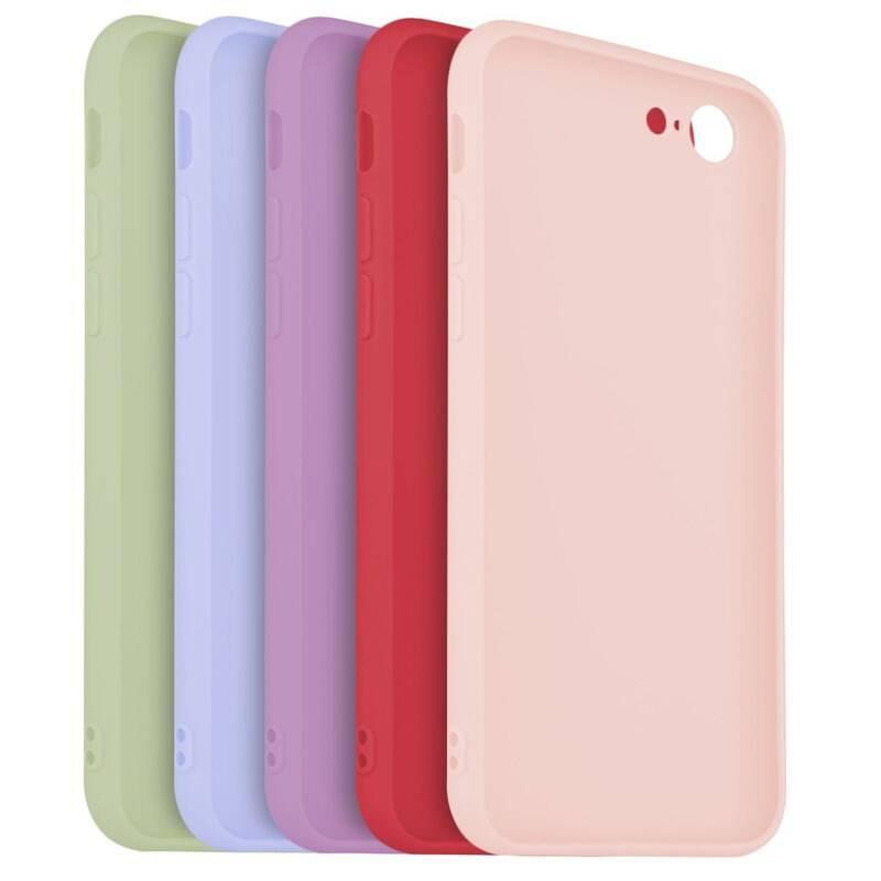 Set krytů na mobil FIXED Story na Apple iPhone 7 8 SE červený modrý zelený růžový fialový