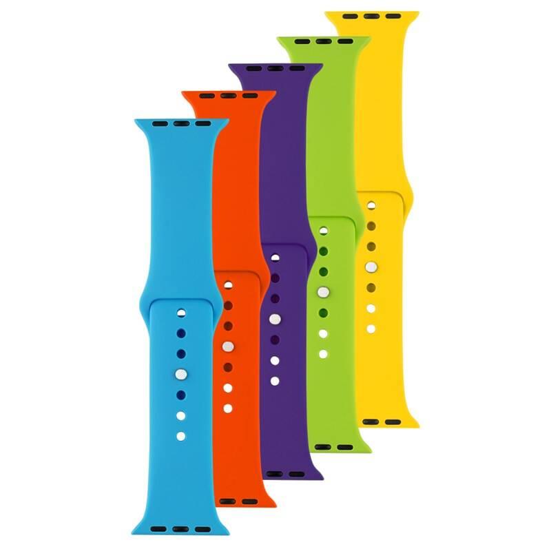 Set řemínků FIXED Silicone Strap na Apple Watch 42 44 45 mm modrý žlutý zelený fialový oranžový, Set, řemínků, FIXED, Silicone, Strap, na, Apple, Watch, 42, 44, 45, mm, modrý, žlutý, zelený, fialový, oranžový