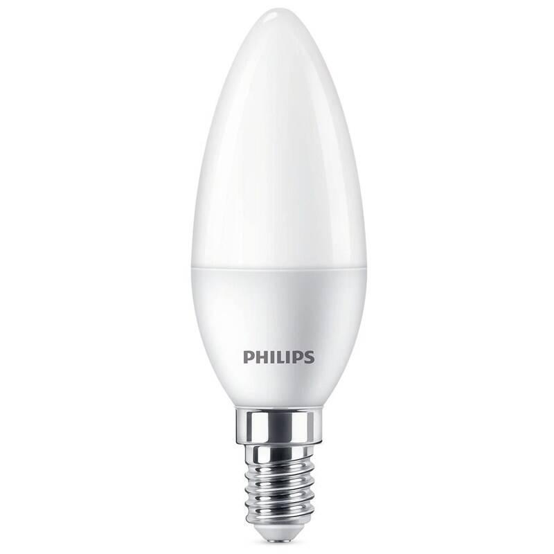 Žárovka LED Philips svíčka, 5W, E14, studená bílá