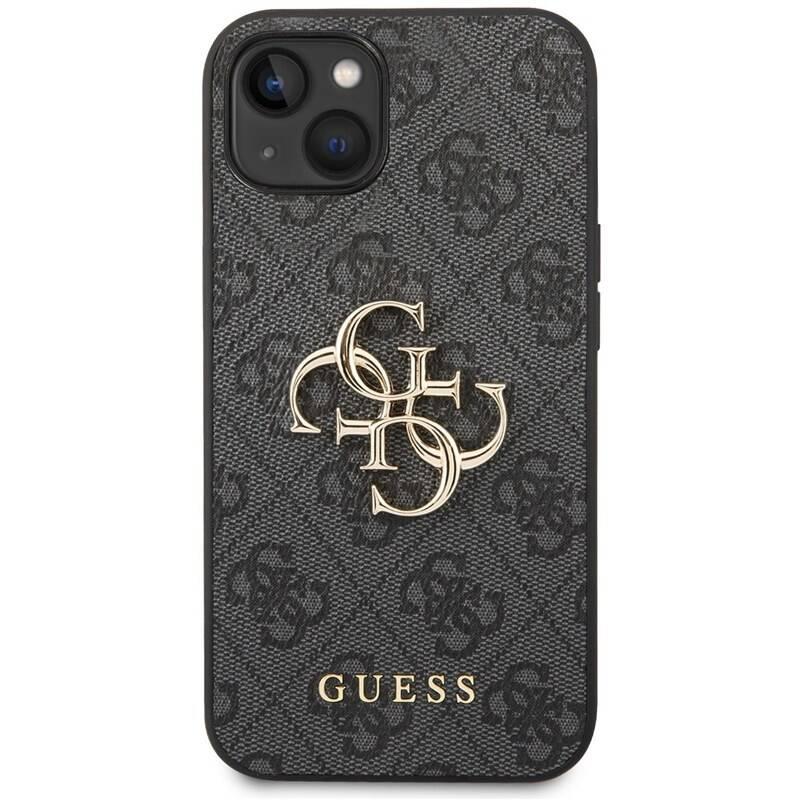 Kryt na mobil Guess 4G Metal Logo na Apple iPhone 14 Plus šedý