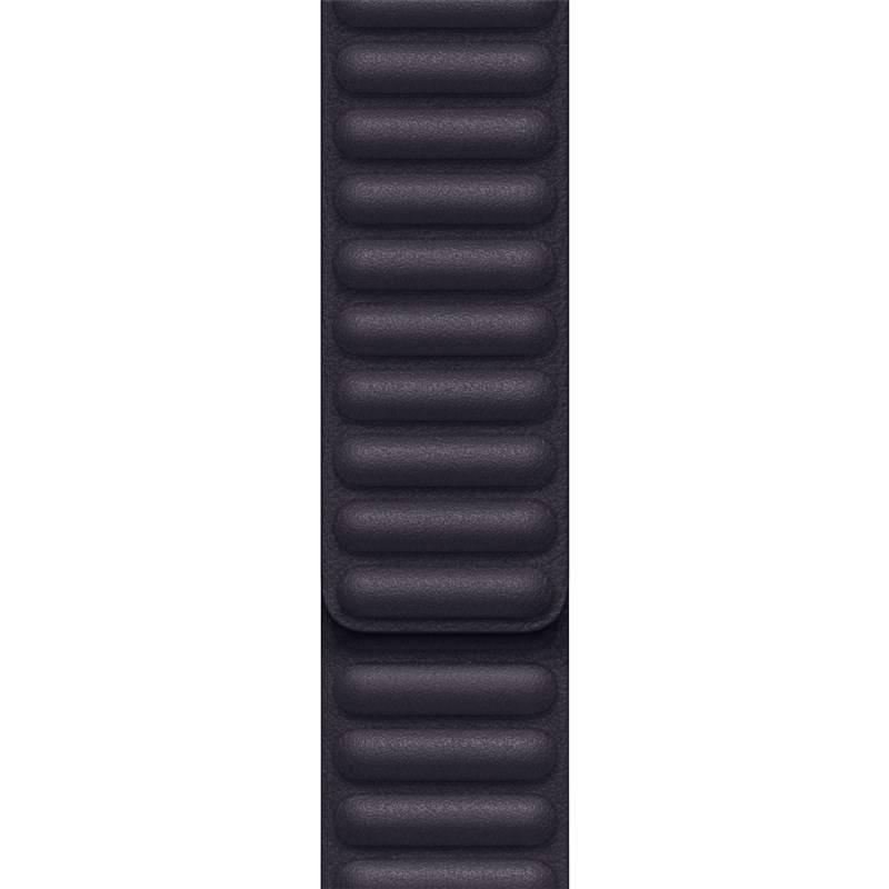 Řemínek Apple 45mm inkoustově fialový kožený tah - M L