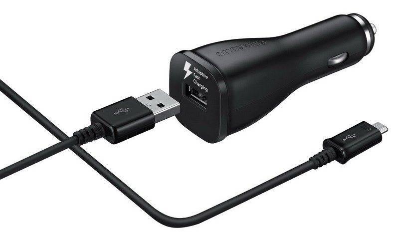 Adaptér do auta Samsung EP-LN915U, 1x USB, 2A, s funkcí rychlonabíjení MicroUSB kabel černý