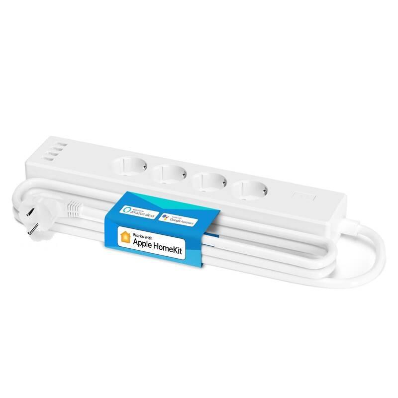Kabel prodlužovací Meross Smart WiFi Smart Strip , 1,8 m bílý