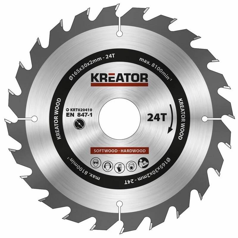 Kotouč pilový Kreator KRT020410 165mm 24T