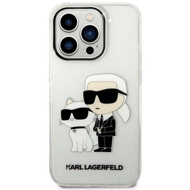 Kryt na mobil Karl Lagerfeld IML Glitter Karl and Choupette NFT na Apple iPhone 14 Pro průhledný, Kryt, na, mobil, Karl, Lagerfeld, IML, Glitter, Karl, Choupette, NFT, na, Apple, iPhone, 14, Pro, průhledný