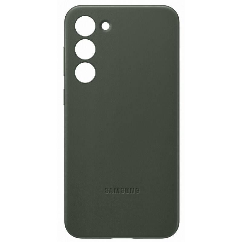 Kryt na mobil Samsung Leather na Galaxy S23 zelený
