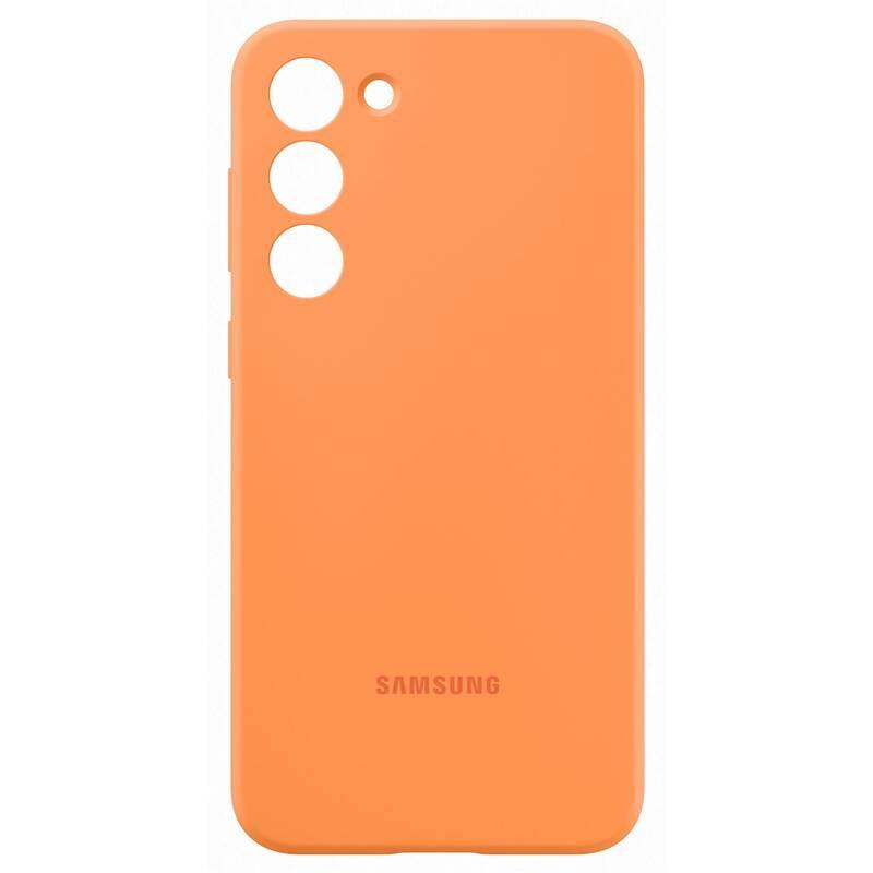 Kryt na mobil Samsung Silicone na Galaxy S23 oranžový