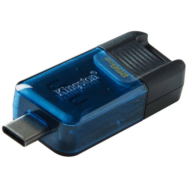USB Flash Kingston DataTraveler 80 M 256GB, USB-C černý modrý