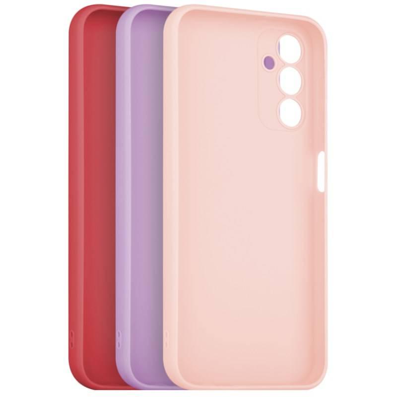 Set krytů na mobil FIXED Story na Samsung Galaxy A14 A14 5G červený růžový fialový