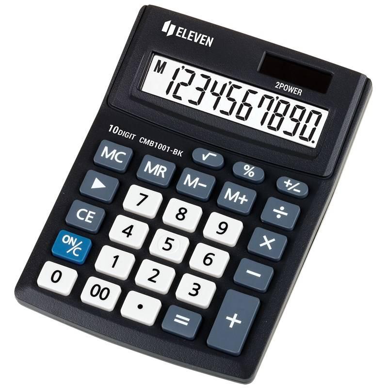 Kalkulačka Eleven CMB1001-BK, stolní, desetimístná černá, Kalkulačka, Eleven, CMB1001-BK, stolní, desetimístná, černá