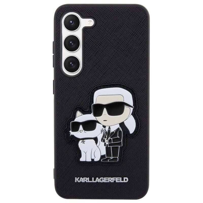 Kryt na mobil Karl Lagerfeld Saffiano Karl and Choupette NFT na Samsung Galaxy S23 černý