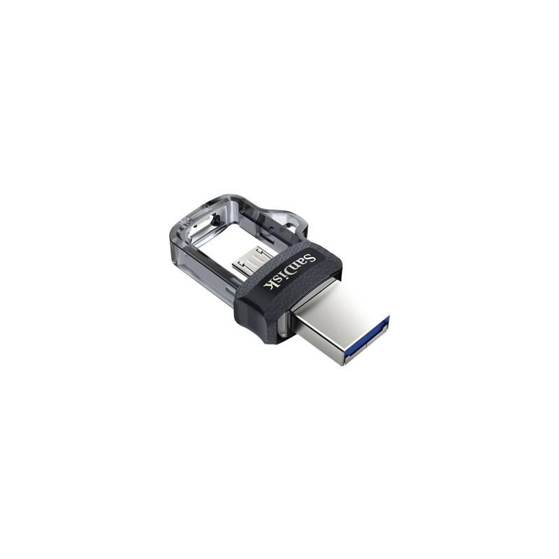 USB Flash Sandisk Ultra Dual m3.0 128GB OTG MicroUSB USB 3.0 černý, USB, Flash, Sandisk, Ultra, Dual, m3.0, 128GB, OTG, MicroUSB, USB, 3.0, černý