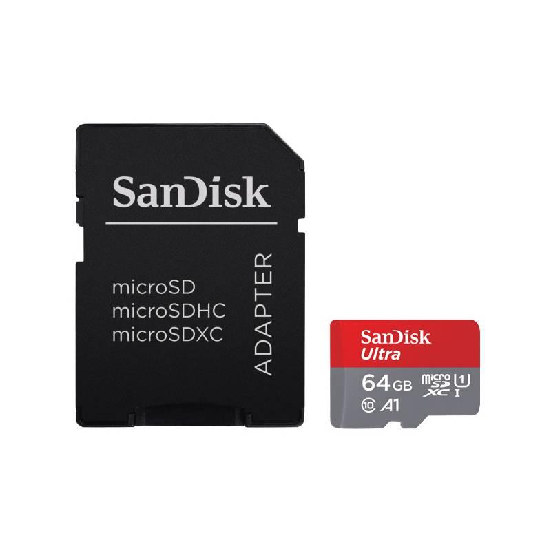 Paměťová karta Sandisk Micro SDXC Ultra Android 64GB UHS-I U1 adapter černá, Paměťová, karta, Sandisk, Micro, SDXC, Ultra, Android, 64GB, UHS-I, U1, adapter, černá