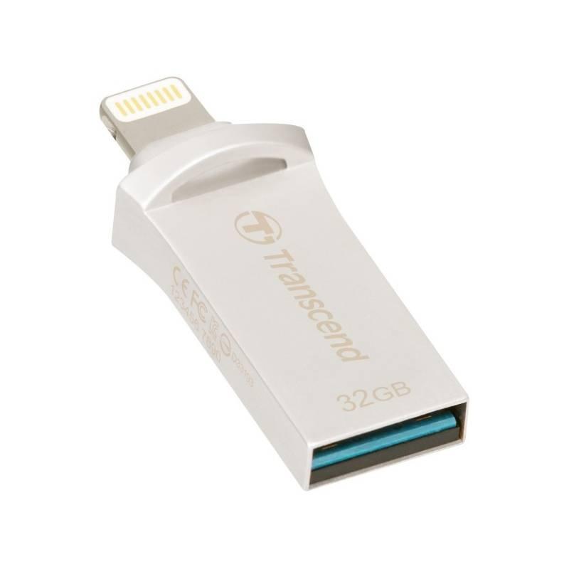 USB Flash Transcend JetDrive Go 500 32GB stříbrný, USB, Flash, Transcend, JetDrive, Go, 500, 32GB, stříbrný