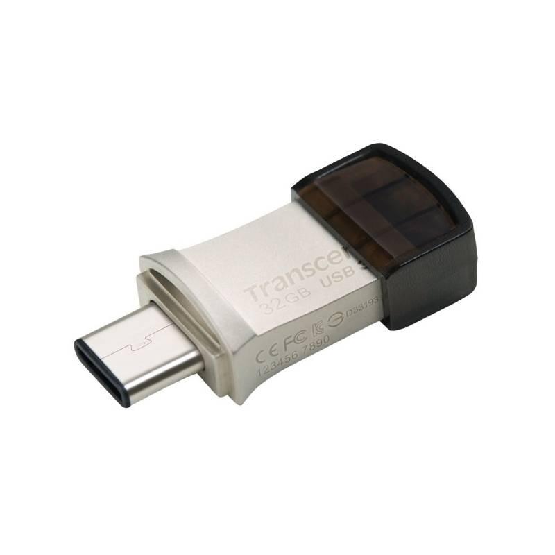 USB Flash Transcend JetFlash 890 32GB stříbrný, USB, Flash, Transcend, JetFlash, 890, 32GB, stříbrný