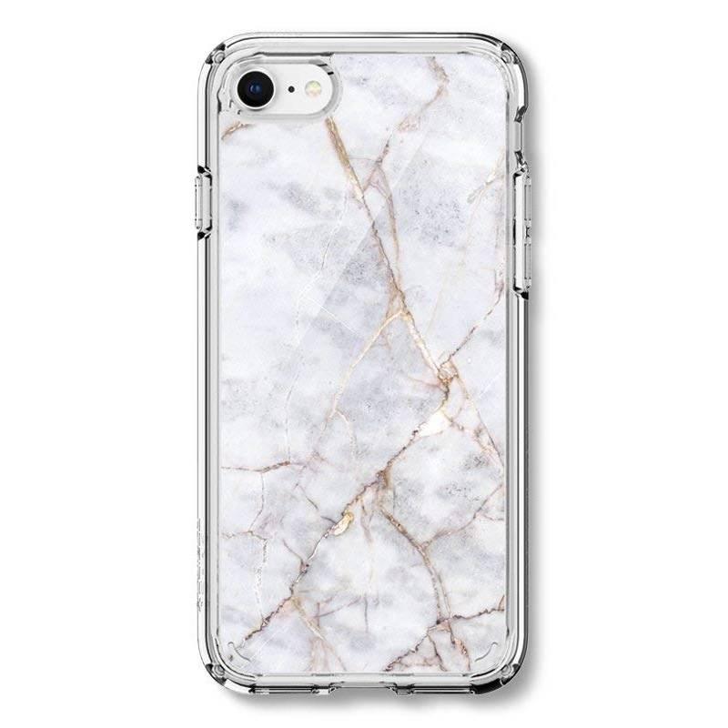 Kryt na mobil Spigen Ultra Hybrid 2 Marble pro Apple iPhone 8 7 bílý