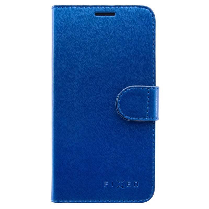 Pouzdro na mobil flipové FIXED FIT Shine pro Huawei P20 Lite modré