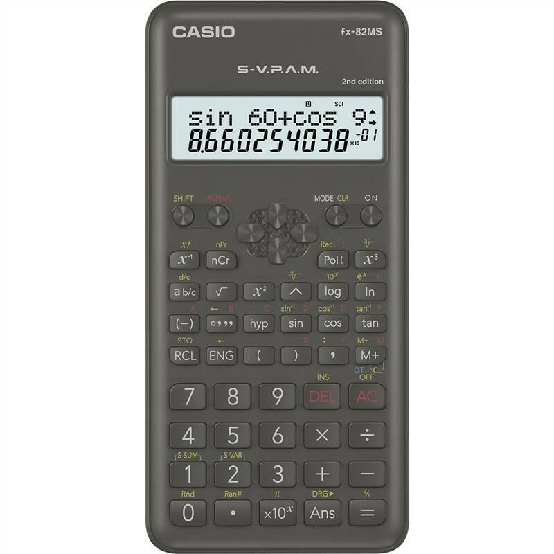Kalkulačka Casio FX 82 MS 2E černá, Kalkulačka, Casio, FX, 82, MS, 2E, černá