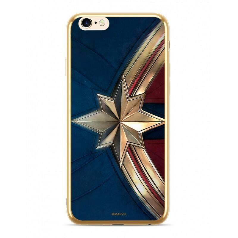 Kryt na mobil Marvel Captain Marvel pro Apple iPhone X zlatý