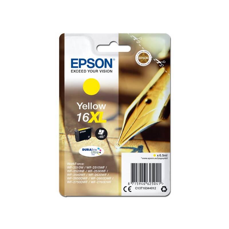 Inkoustová náplň Epson 16XL, 450 stran žlutá, Inkoustová, náplň, Epson, 16XL, 450, stran, žlutá