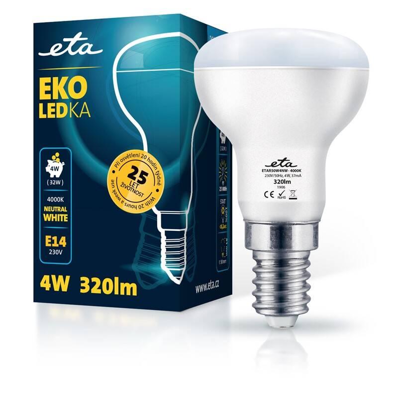 Žárovka LED ETA EKO LEDka reflektor 4W, E14, neutrální bílá, Žárovka, LED, ETA, EKO, LEDka, reflektor, 4W, E14, neutrální, bílá
