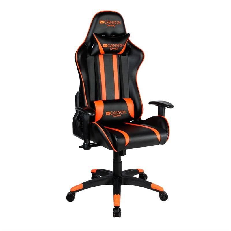 Herní židle Canyon Fobos černá oranžová, Herní, židle, Canyon, Fobos, černá, oranžová