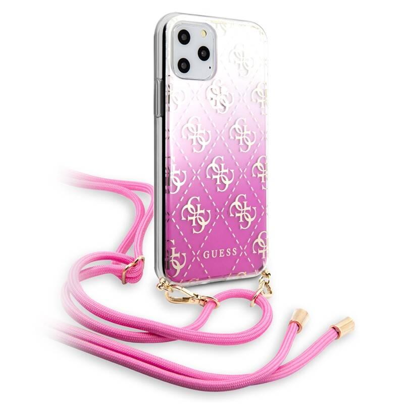 Kryt na mobil Guess 4G Gradient pro Apple iPhone 11 Pro Max růžový