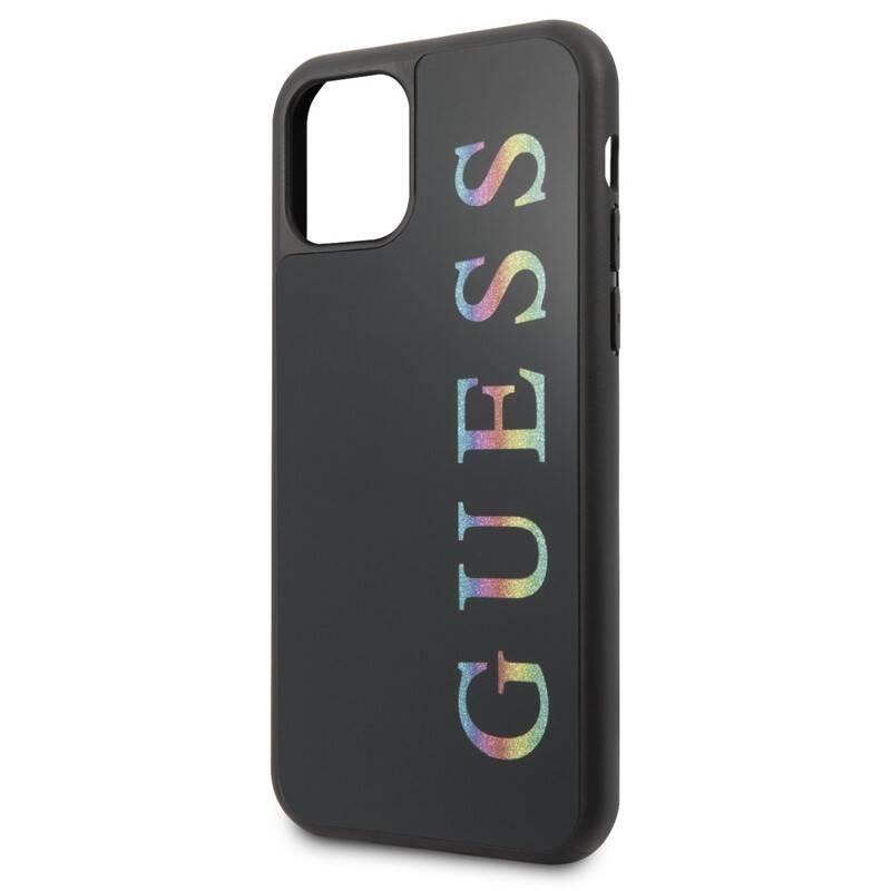 Kryt na mobil Guess Multicolor Glitter pro Apple iPhone 11 černý