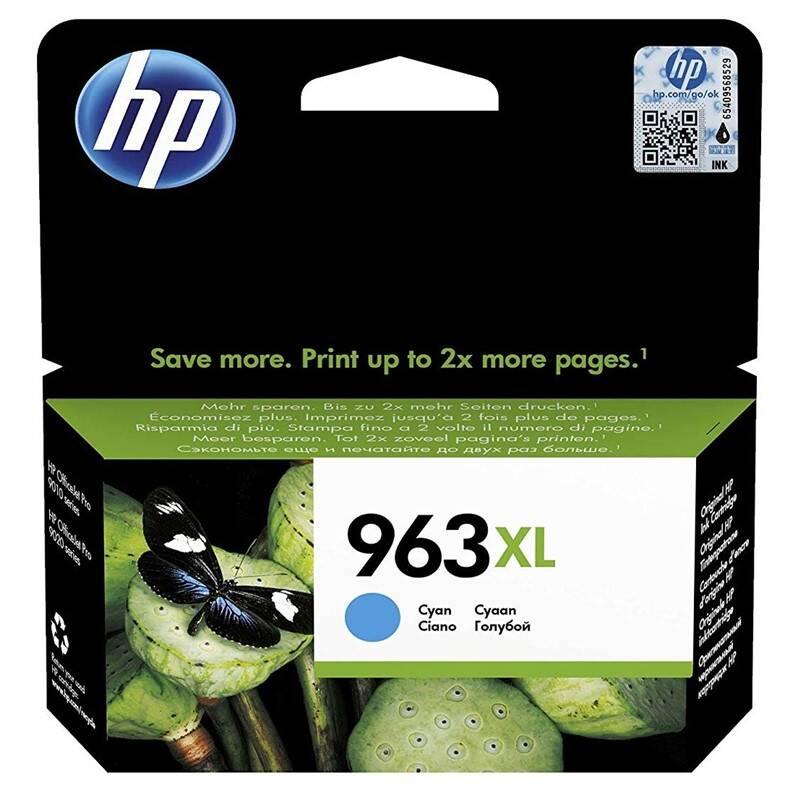 Inkoustová náplň HP 963XL, 1600 stran modrá, Inkoustová, náplň, HP, 963XL, 1600, stran, modrá