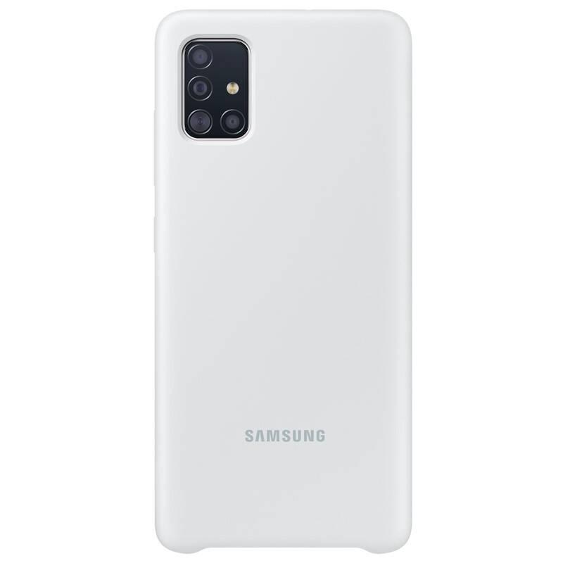 Kryt na mobil Samsung Silicon Cover pro Galaxy A51 bílý