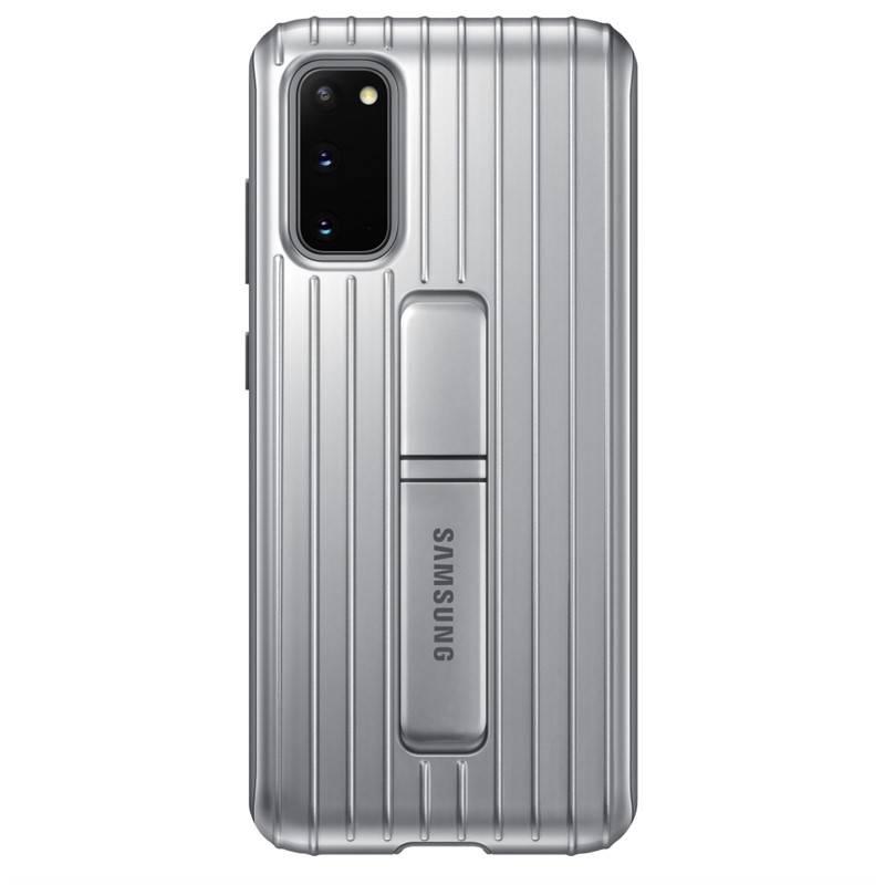 Kryt na mobil Samsung Standing Cover pro Galaxy S20 stříbrný