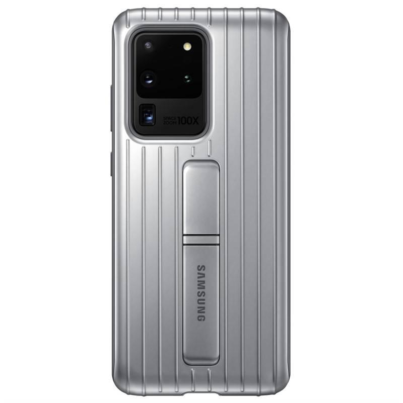 Kryt na mobil Samsung Standing Cover pro Galaxy S20 Ultra stříbrný