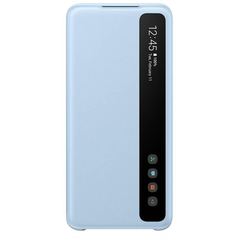 Pouzdro na mobil flipové Samsung Clear View pro Galaxy S20 modré