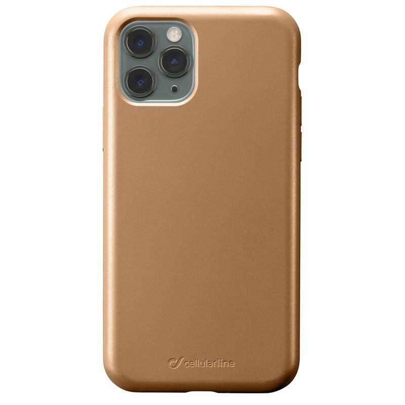 Kryt na mobil CellularLine SENSATION Metallic pro Apple iPhone 11 Pro zlatý