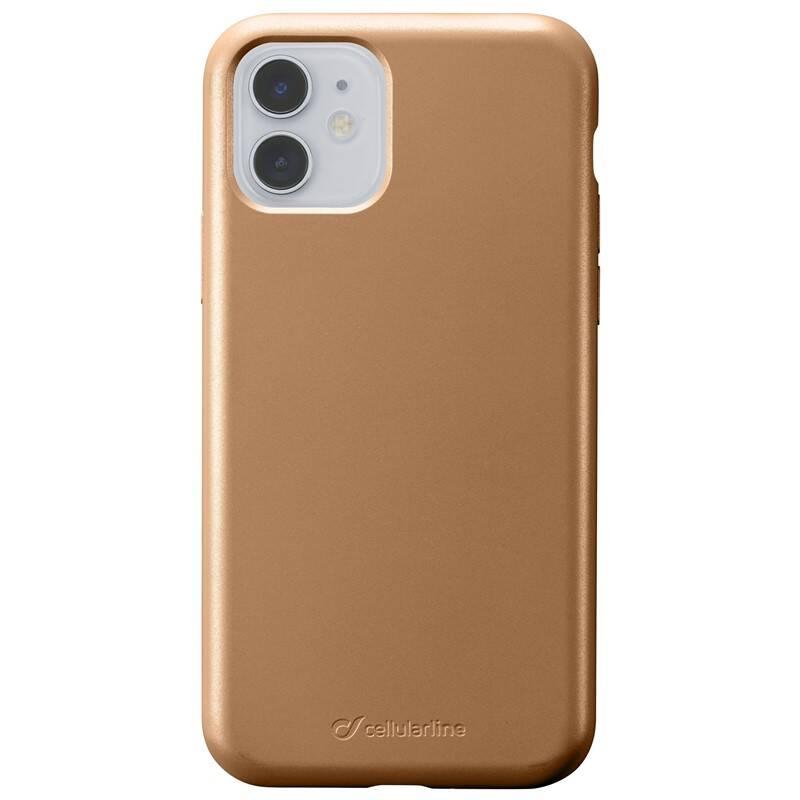 Kryt na mobil CellularLine SENSATION Metallic pro Apple iPhone 11 zlatý