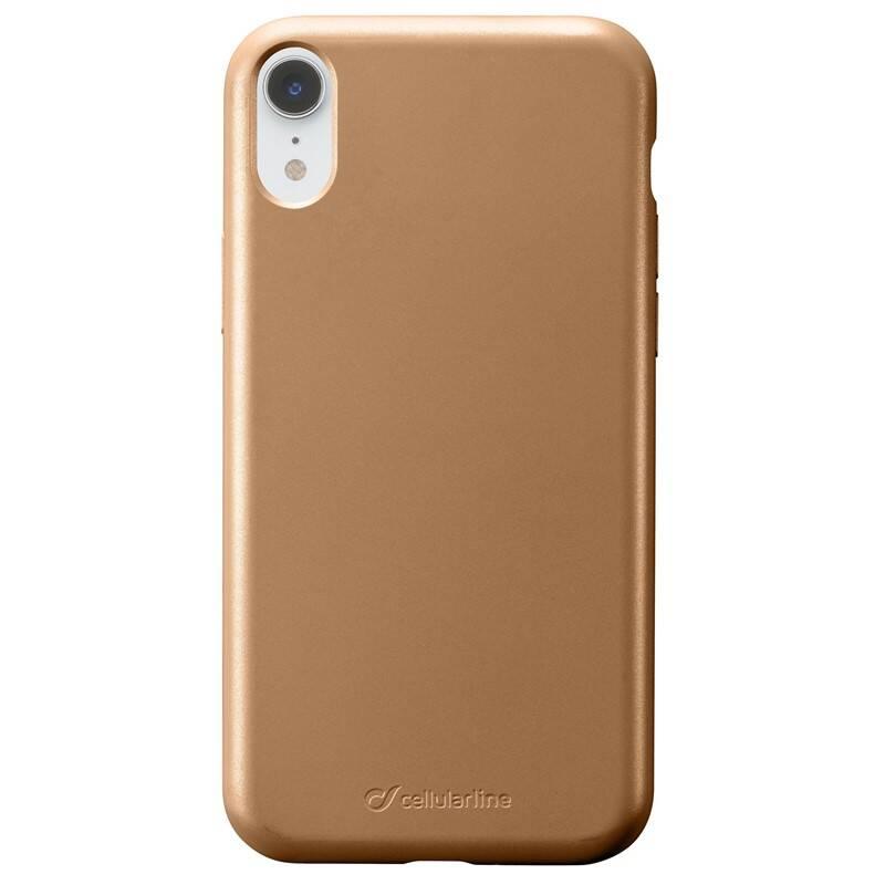 Kryt na mobil CellularLine SENSATION Metallic pro Apple iPhone XR zlatý