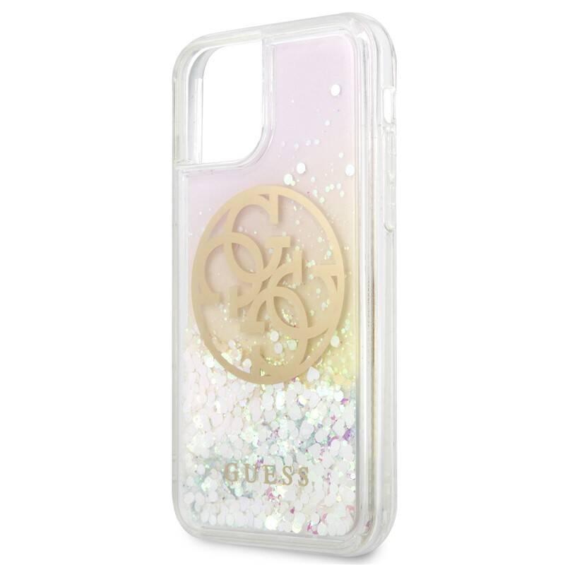 Kryt na mobil Guess Glitter Circle pro iPhone 11 Pro růžový