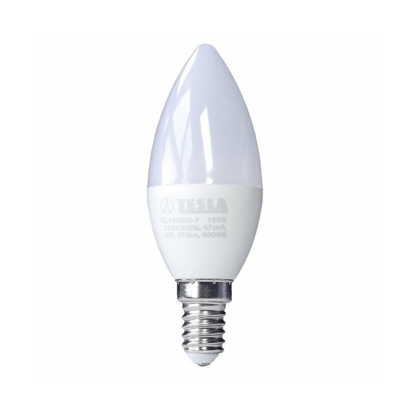 Žárovka LED Tesla svíčka, 6W, E14, studená bílá, Žárovka, LED, Tesla, svíčka, 6W, E14, studená, bílá