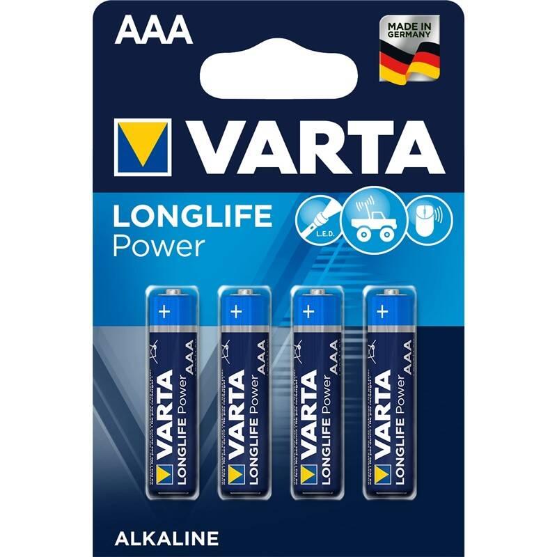 Baterie alkalická Varta Longlife Power AAA, LR03, blistr 4ks