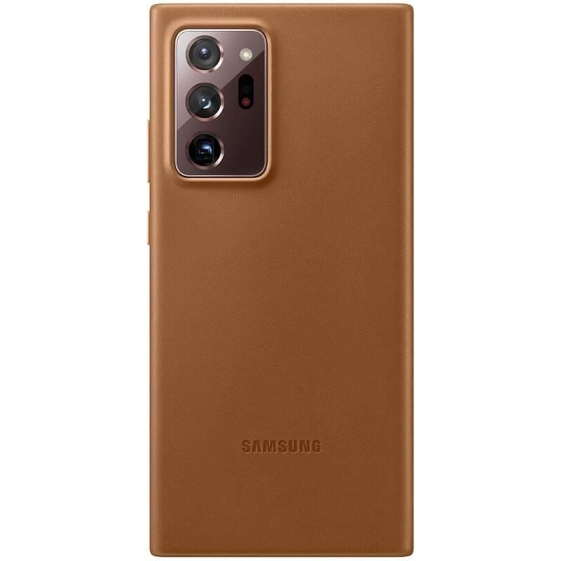 Kryt na mobil Samsung Leather Cover na Galaxy Note20 Ultra hnědý