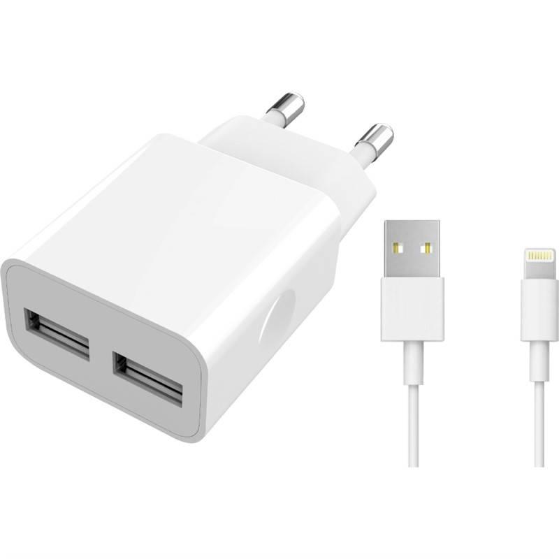 Nabíječka do sítě WG 2xUSB, 2,4A,